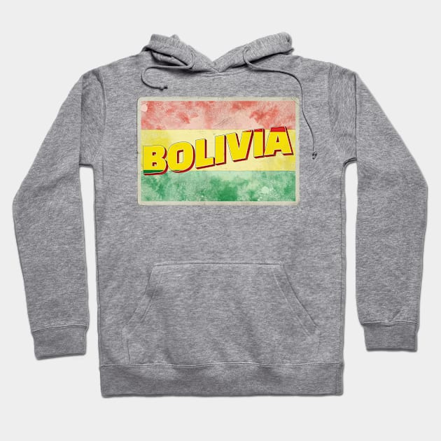 Bolivia Vintage style retro souvenir Hoodie by DesignerPropo